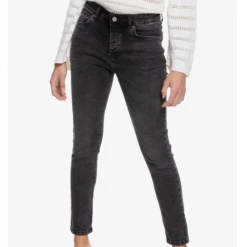 Roxy Women's Cool Memory Black Mid-Rise Skinny Jeans Outerwear And Clothing