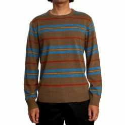 RVCA Men's Alex Stripe Crew Lifestyle Tops