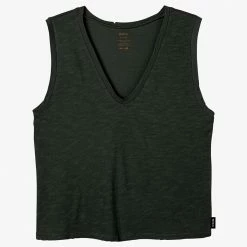 Lifestyle Tops RVCA Women's Solid Label Deep V-Neck Tank Top Shirt