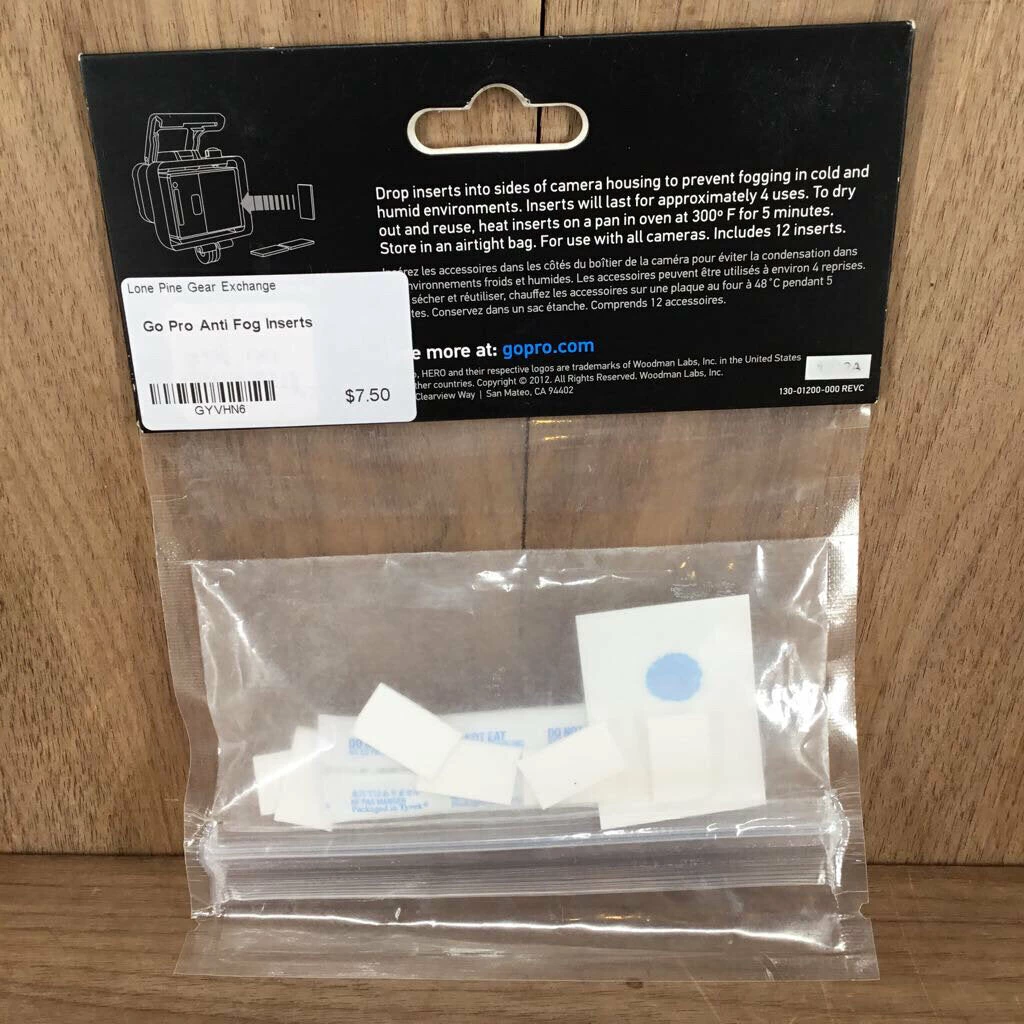 GoPro Ski Go Pro Anti Fog Inserts 4 GoPro Ski Go Pro Anti Fog Inserts