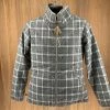 Burton M's Plaid Insulated Fleece Full Zip Jacket Outerwear And Clothing