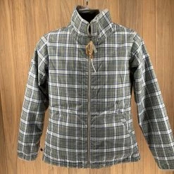 Burton M's Plaid Insulated Fleece Full Zip Jacket Outerwear And Clothing
