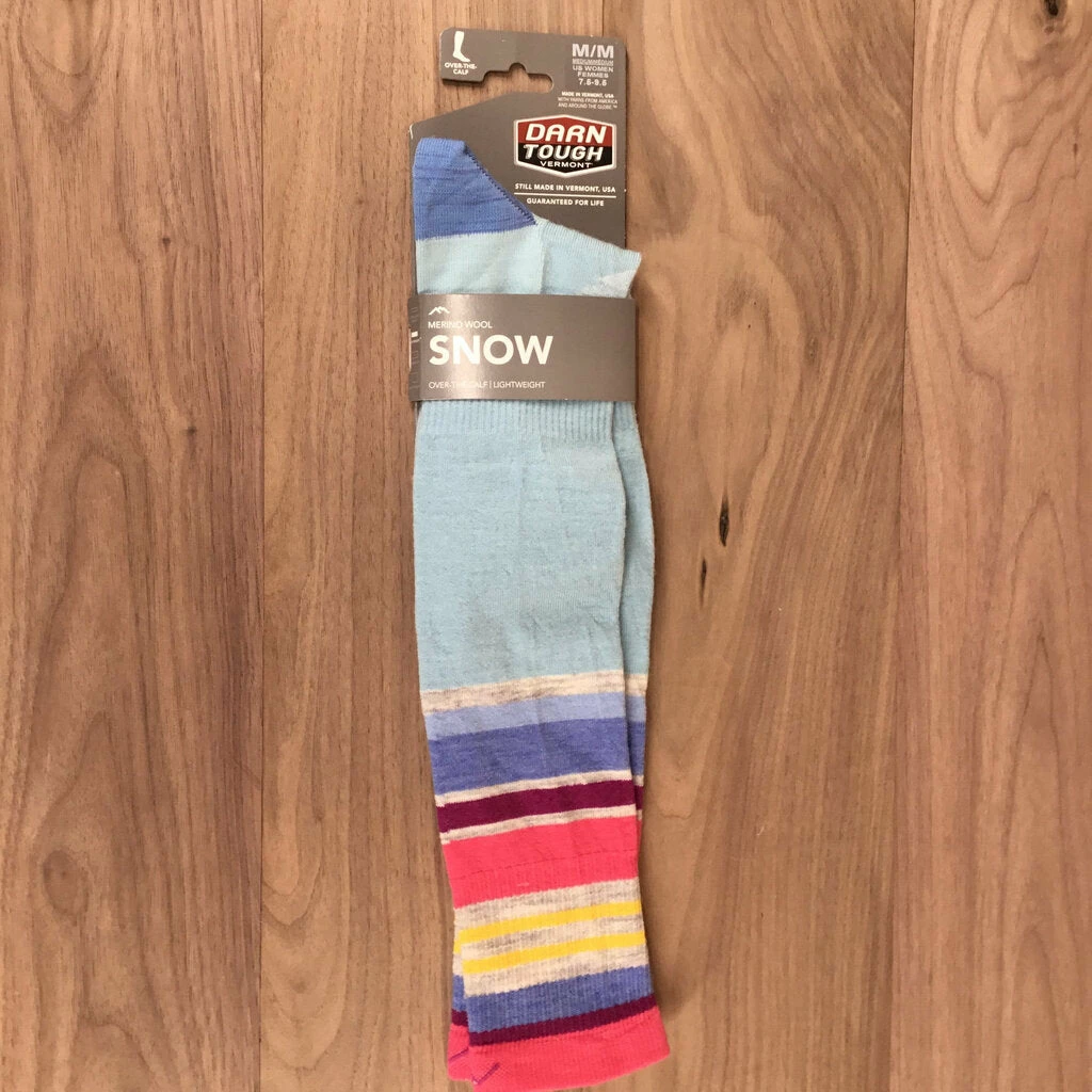 Ski Socks Darn Tough Glacier Stripe OTC Lightweight 3 Ski Socks Darn Tough Glacier Stripe OTC Lightweight